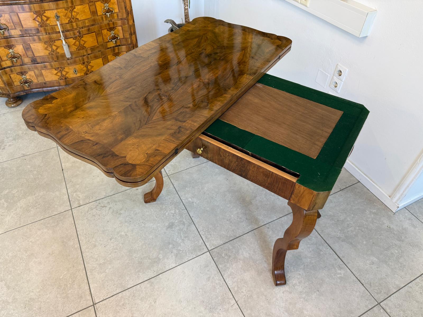 Origialer Spätbiedermeier Spieltisch Schachtisch Konsoltisch D2805