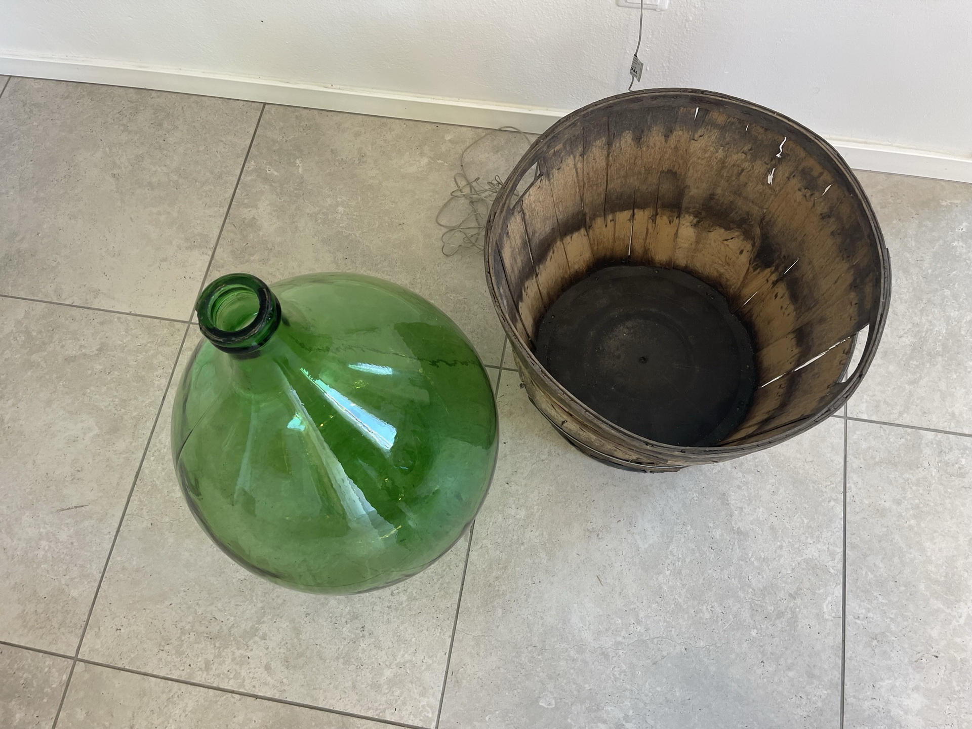 bauernstube_150 Alte Ballonflasche Weinballon, Gärballon, Ballonflasche B1741Fl