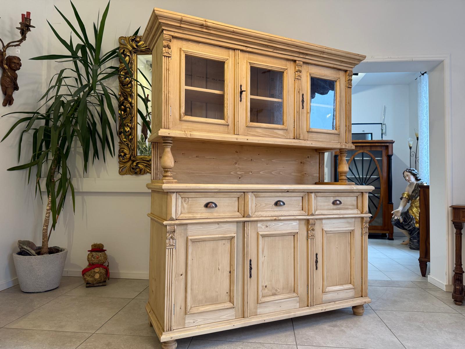 Gründerzeit Naturholschrank Küchenbuffet Küchenschrank Küchenkredenz G2307