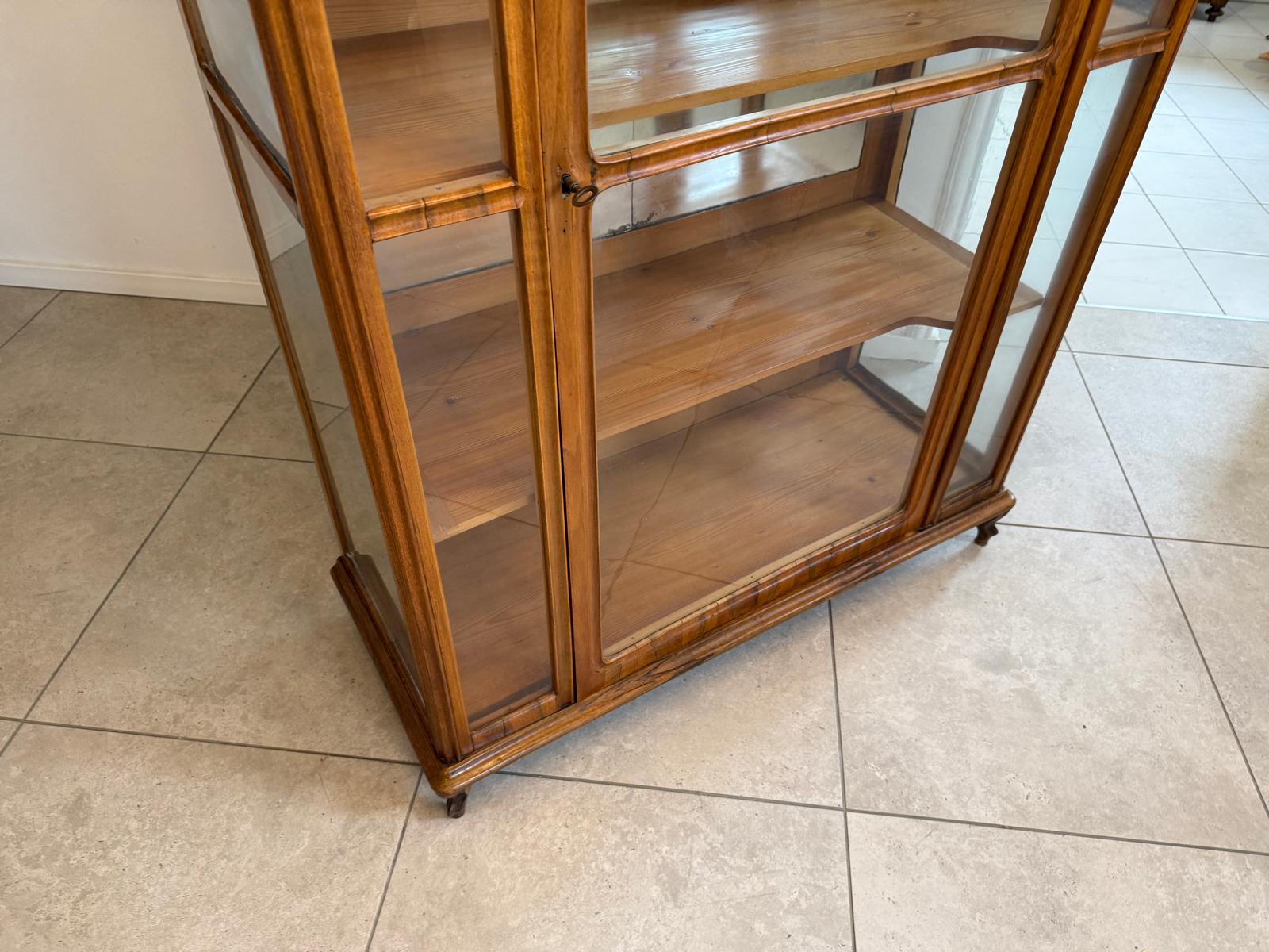 SALE Originale Spätbiedermeier Vitrine Bücherschrank Sammlervitrine Antiquität G2252
