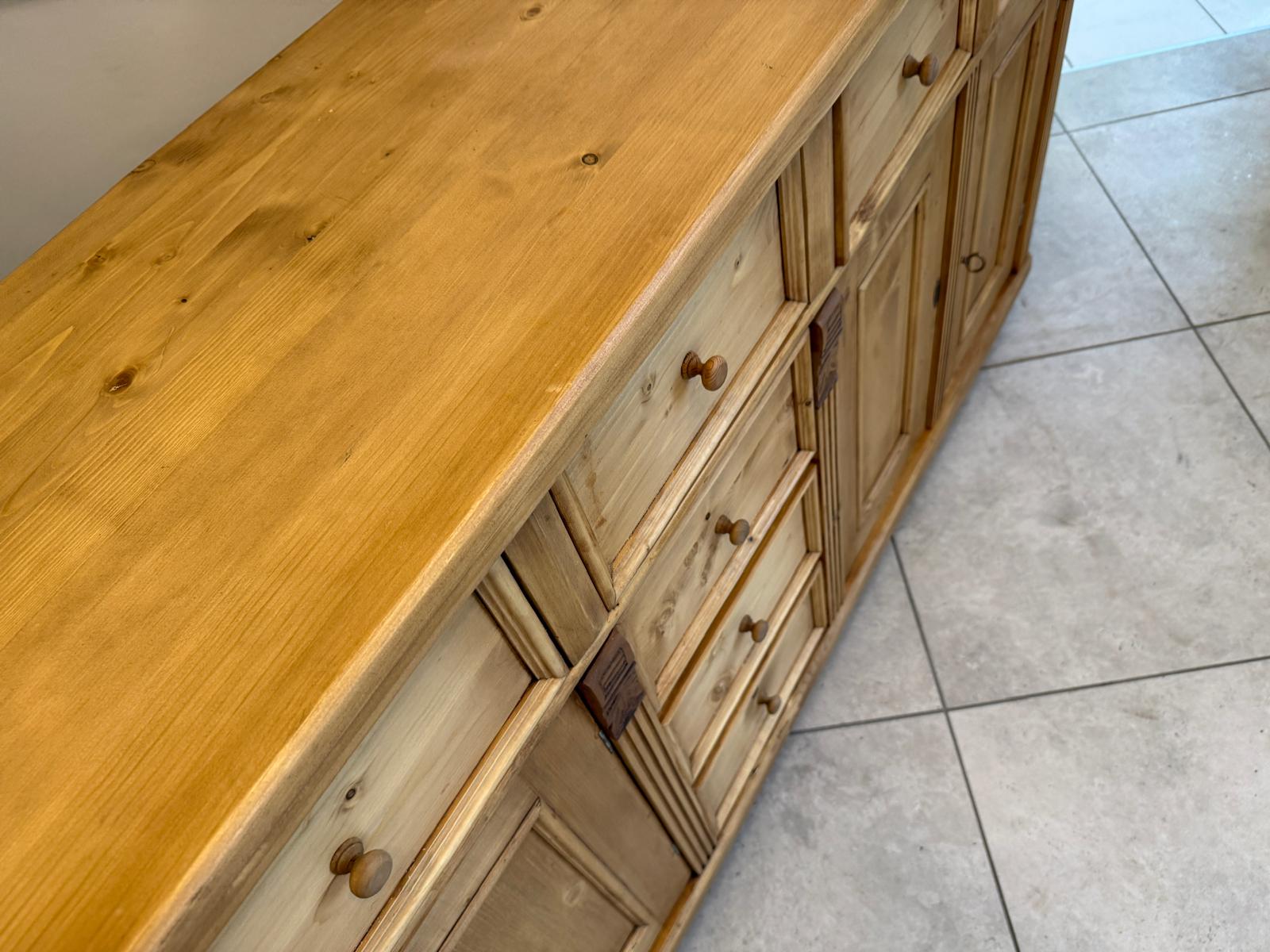 Massiver antiker Apothekenschrank 8 Ladenkommode Bauernmöbel G2361