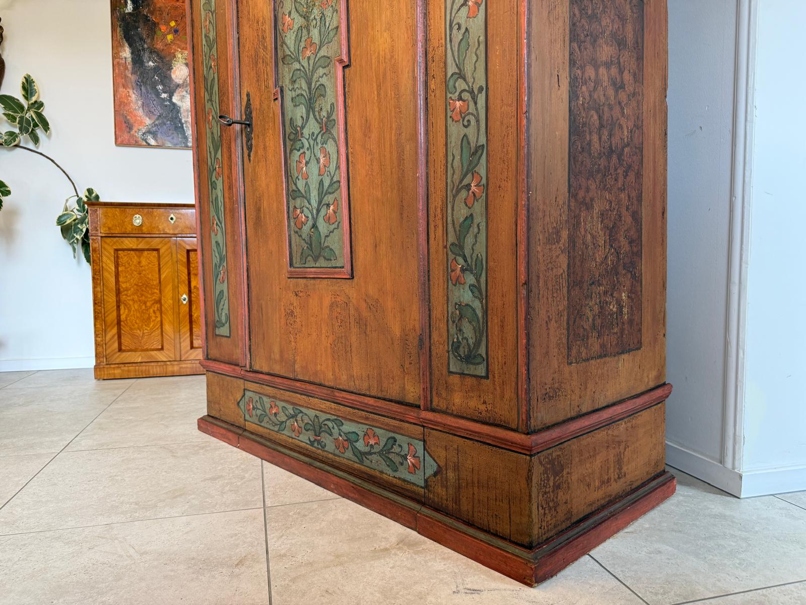 Handbemalter Barockschrank Bauernschrank Bauernkasten Kitzbühel 1784 D1204