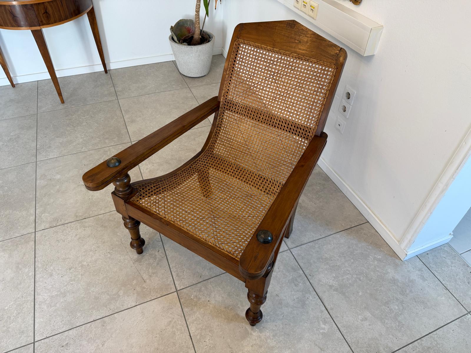originaler Biedermeier Fauteuil Brokatkstoff Armlehnstuhl Intarsiert Nr. 8499