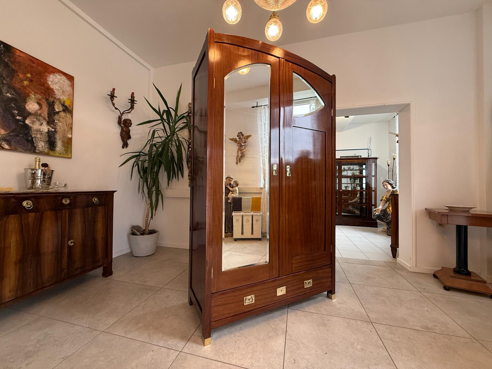 Sale Jugendstil Spiegelschrank Kleiderschrank Kasten Bücherschrank Antiquität  G2111
