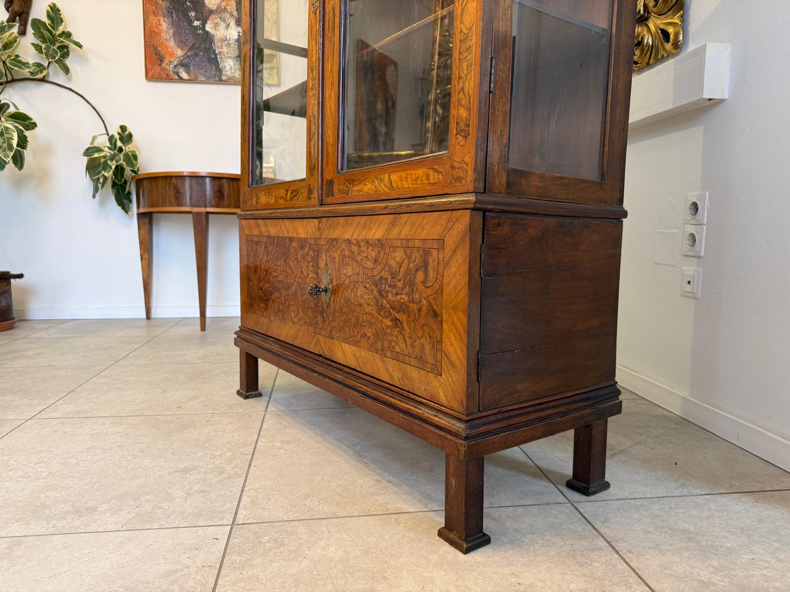 Sale Biedermeier Stilvitrine Bücherschrank Glasschrank Glaskasten D1034