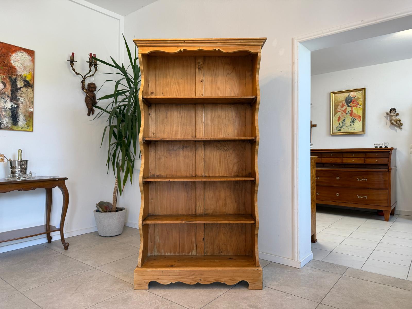 Altes Bauernregal Bücherregal Stellage Bauernschrank Naturholzmöbel G1830