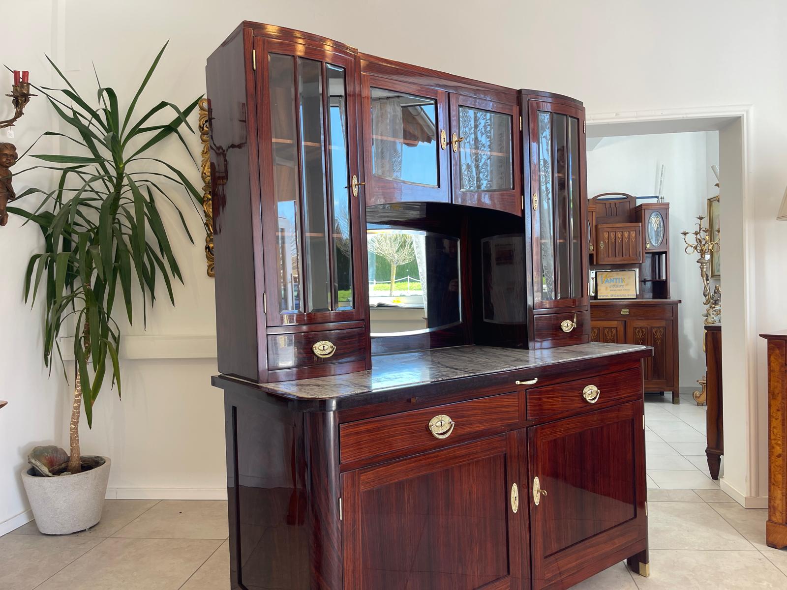 Sale Restauriertes Jugendstil Designerbuffet Aufsatzbuffet Originalstück G1377
