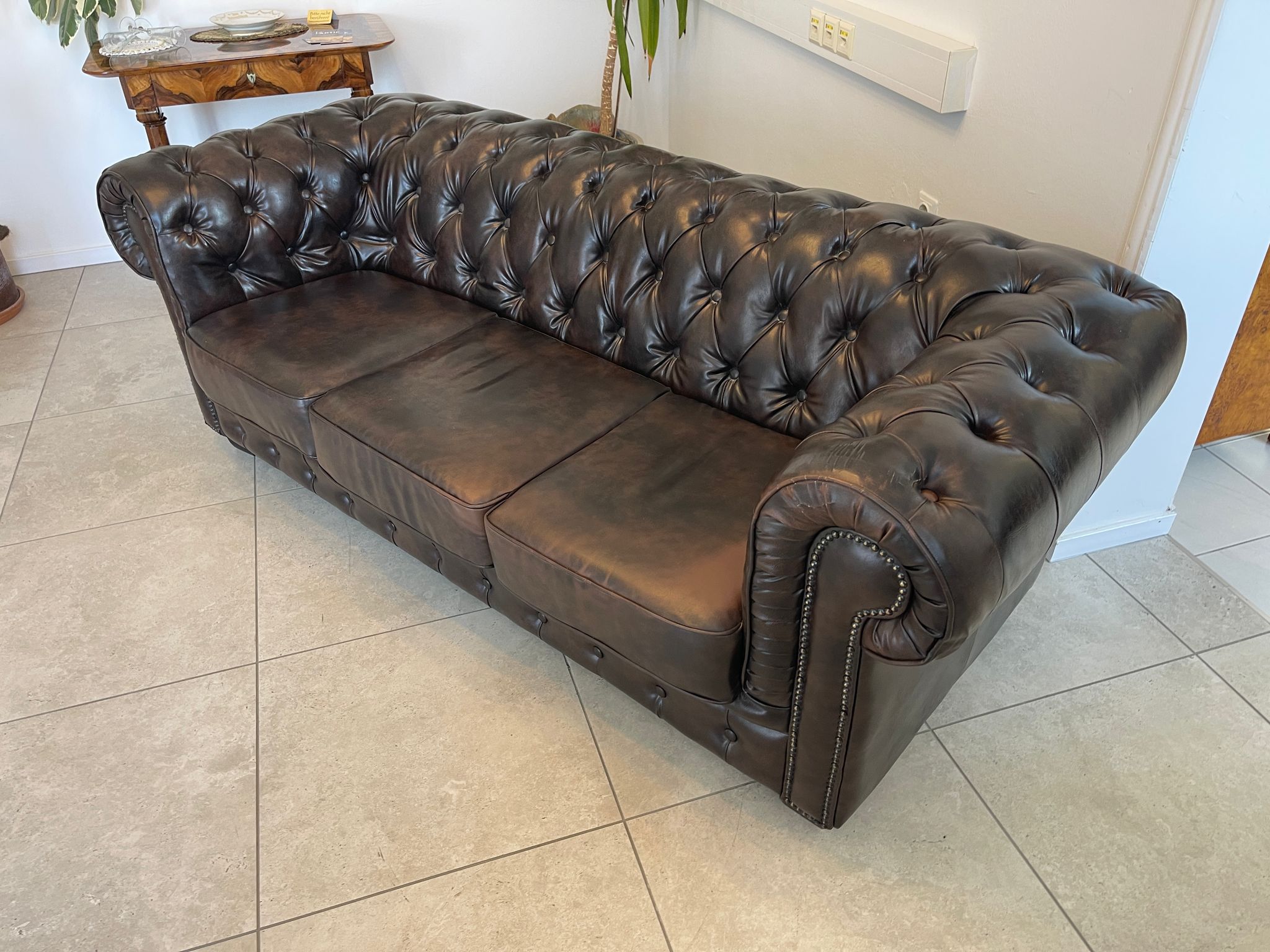 Chesterfield Clubsofa Diwan Couch Antikbraun Zigarrenbraun Traumexemplar G1577-1