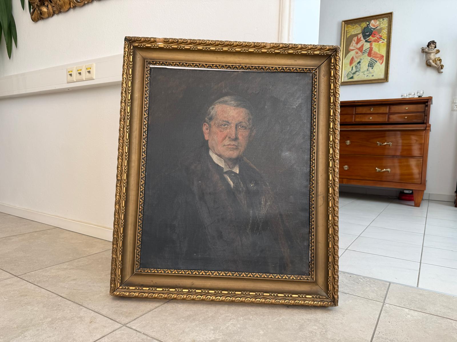 klassisches Herrenporträt, Öl auf Leinwand G1865