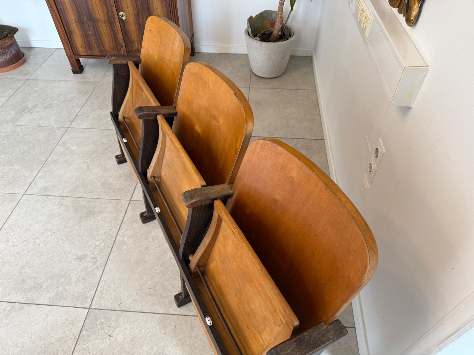 Originale Kinosessel 3er Sitz Klappstuhl Stuhl Sitzgruppe G2130