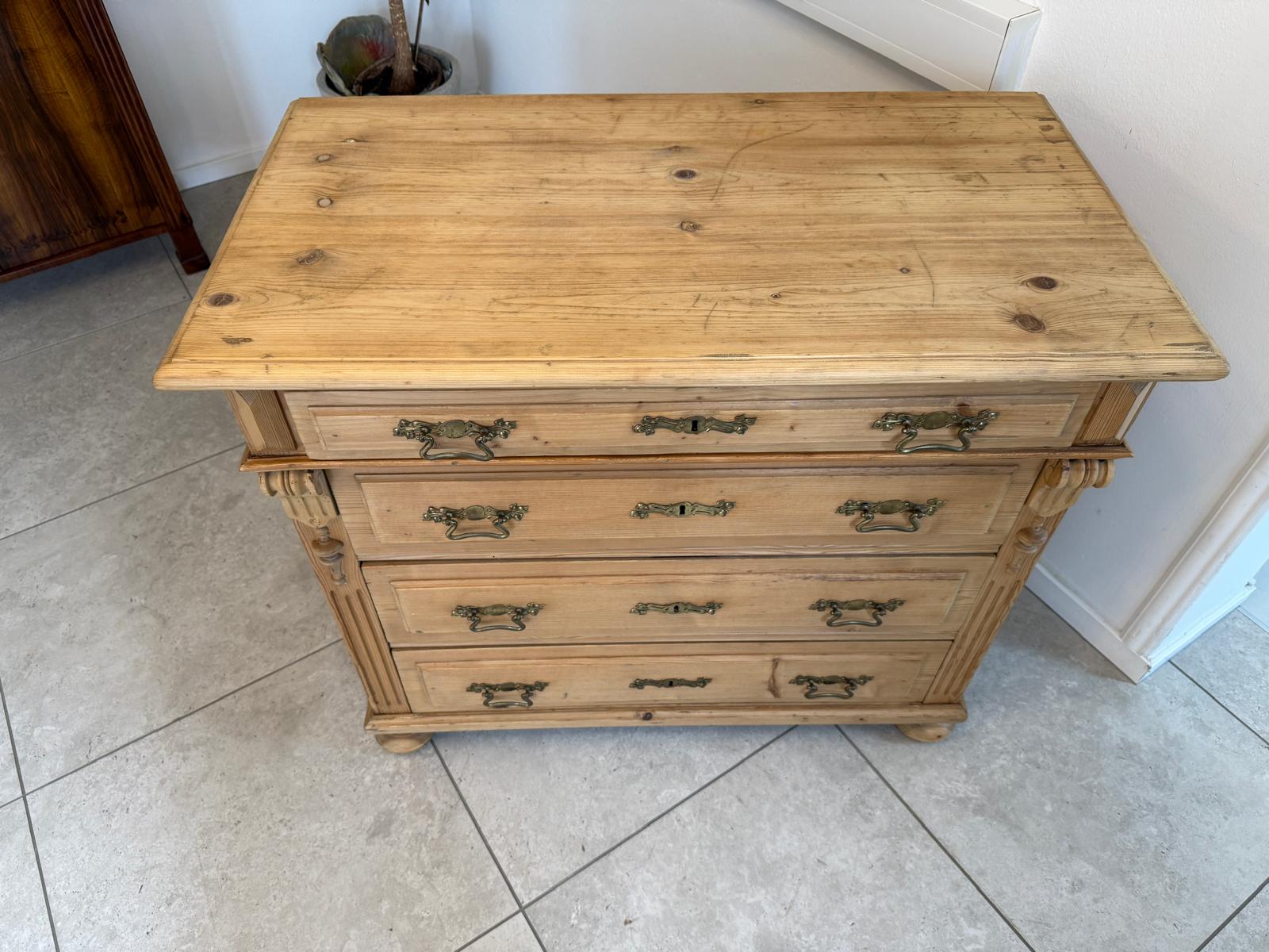 Originale Gründerzeit Kommode Weichholz Antik G2114 