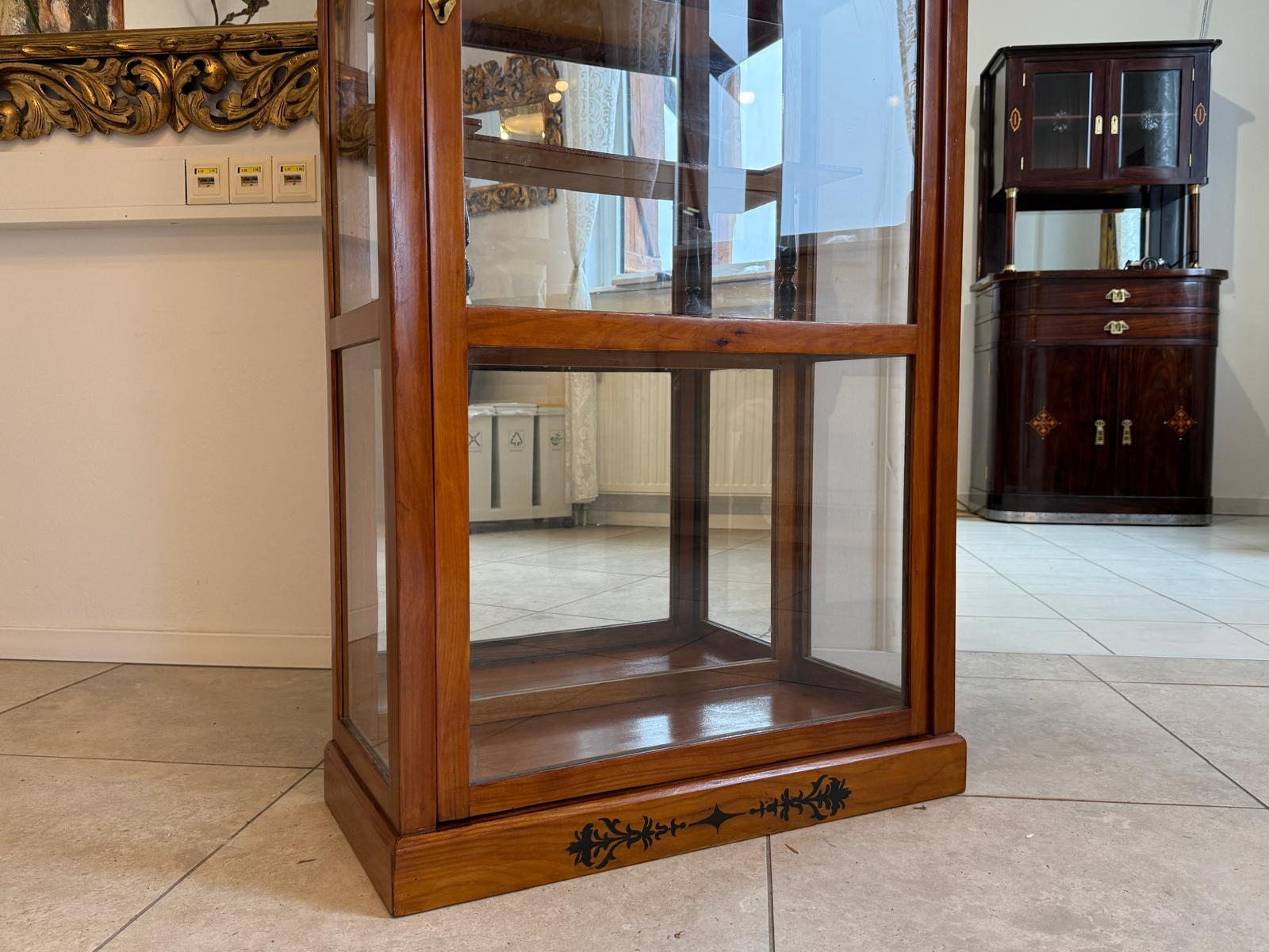 Antiquität Biedermeier Vitrine Bücherschrank Antiquität D1150