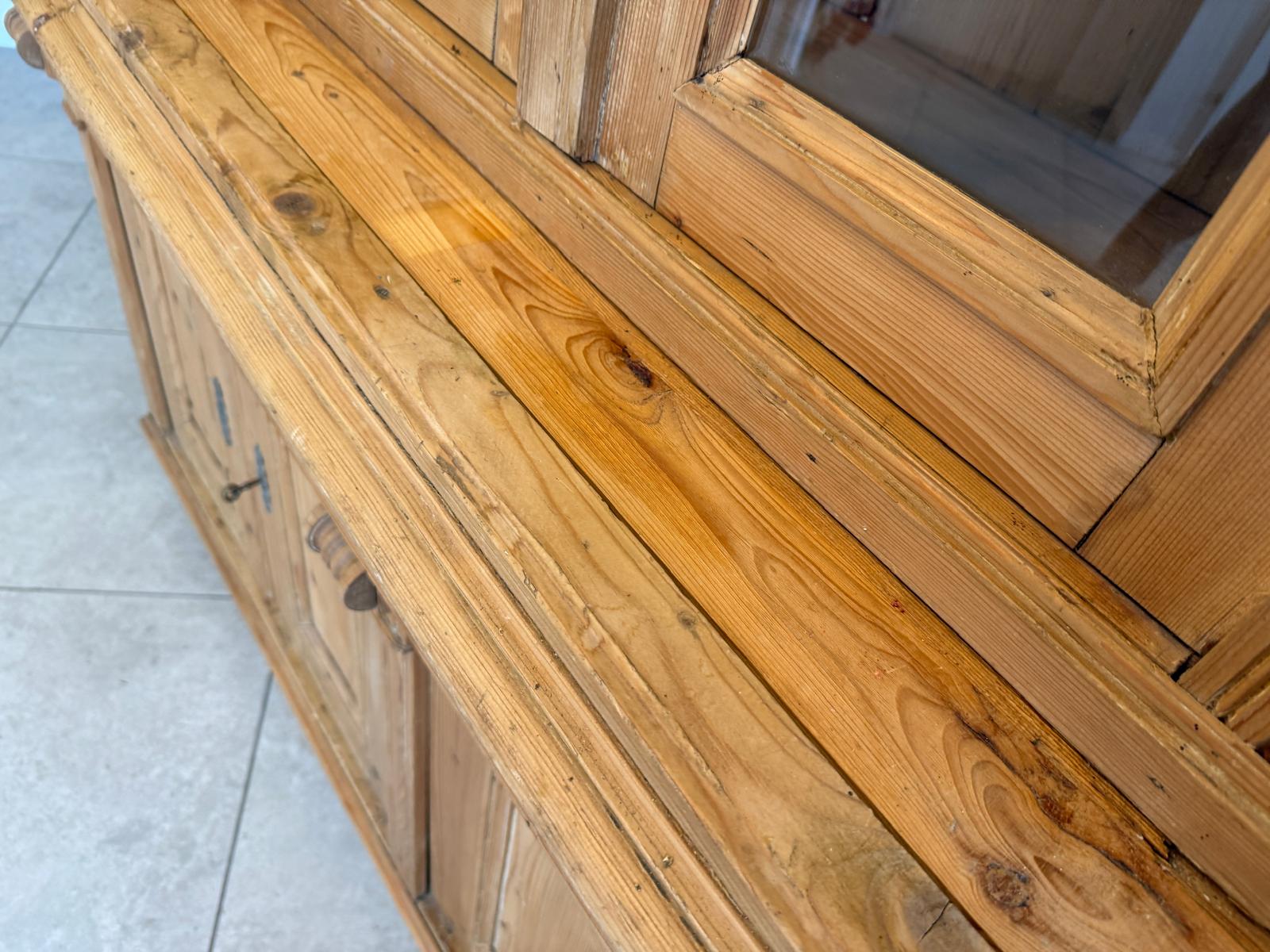 Gründerzeit Naturholschrank Küchenbuffet Küchenschrank Küchenkredenz D1032