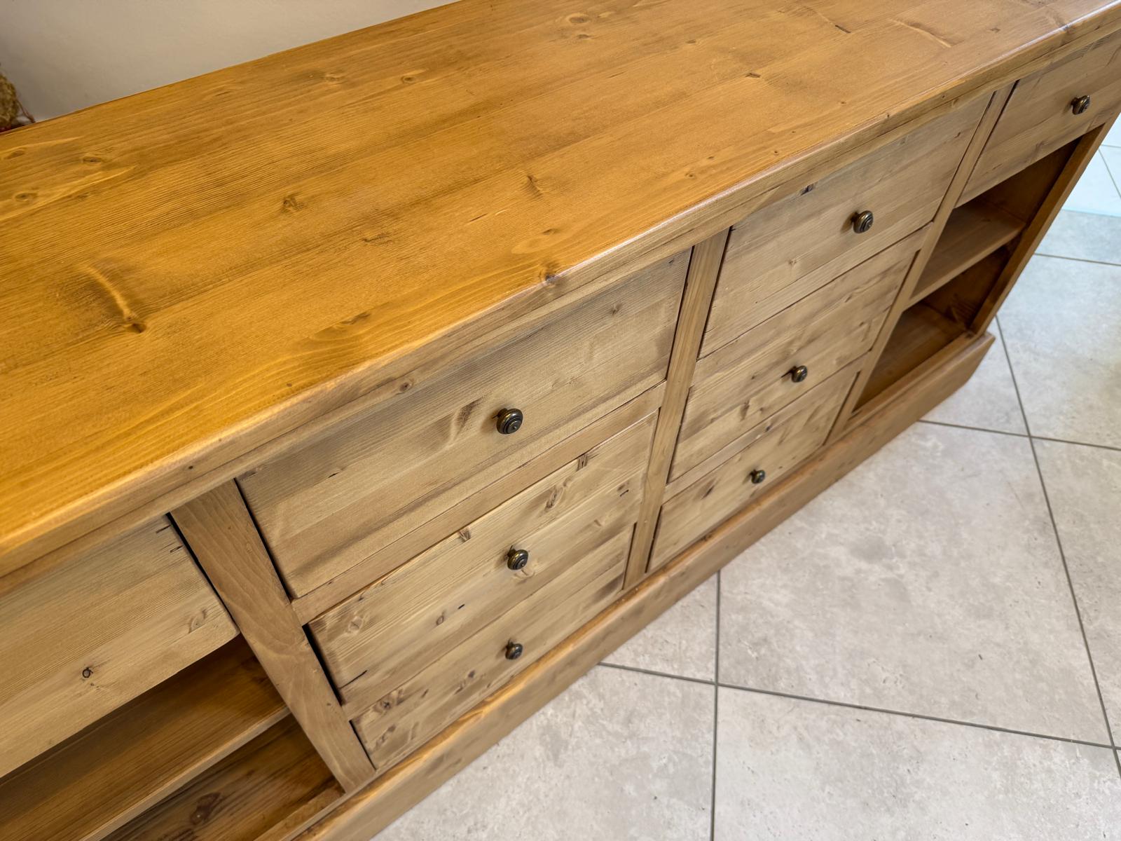 Altholz Ladenkommode Ladenschrank Apothekerschrank Weichholz Antik G2320