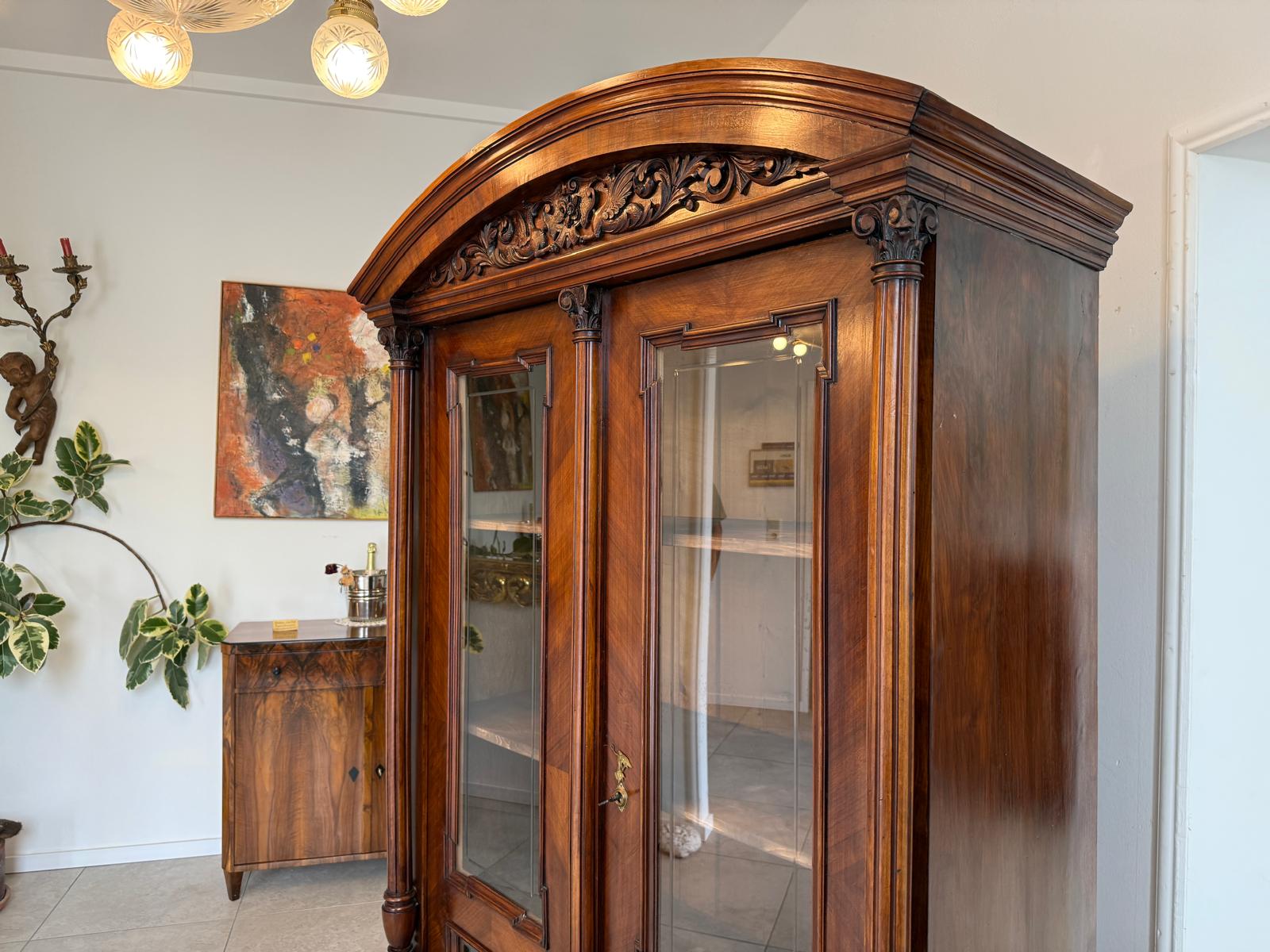SALE Gründerzeit Vitrine Bücherschrank Sammlervitrine Antiquität G1905