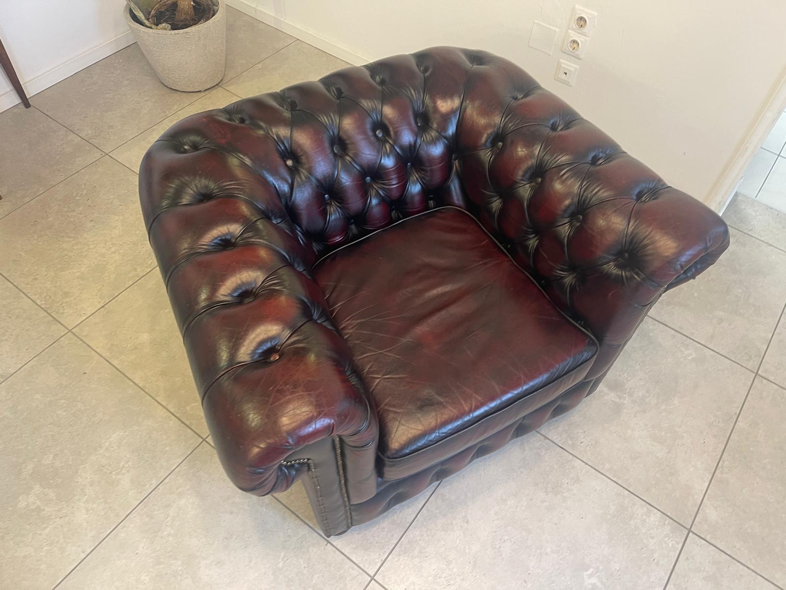 Chesterfield Fauteuill Sessel Clubsofa Culmöbel Oxblood G1054