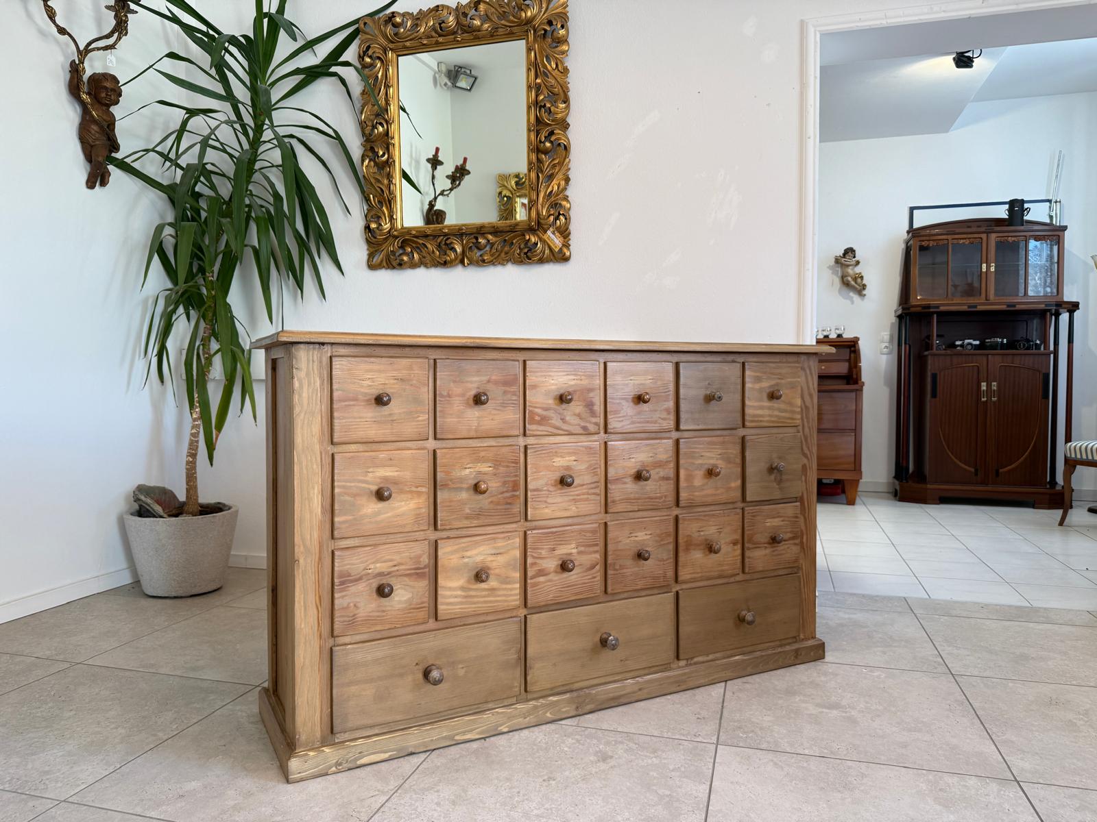 Restaurierte 21 Laden Biedermeier Kommode Ladenkommode Bauernmöbel G1790
