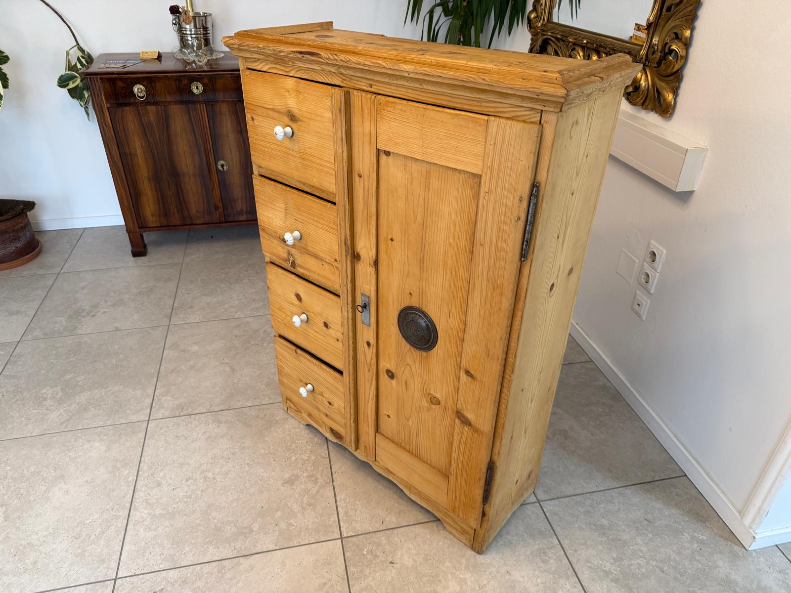 Brotschrank Almerschrank Speiskasten Bauernkasten Naturholzschrank Antik G2141