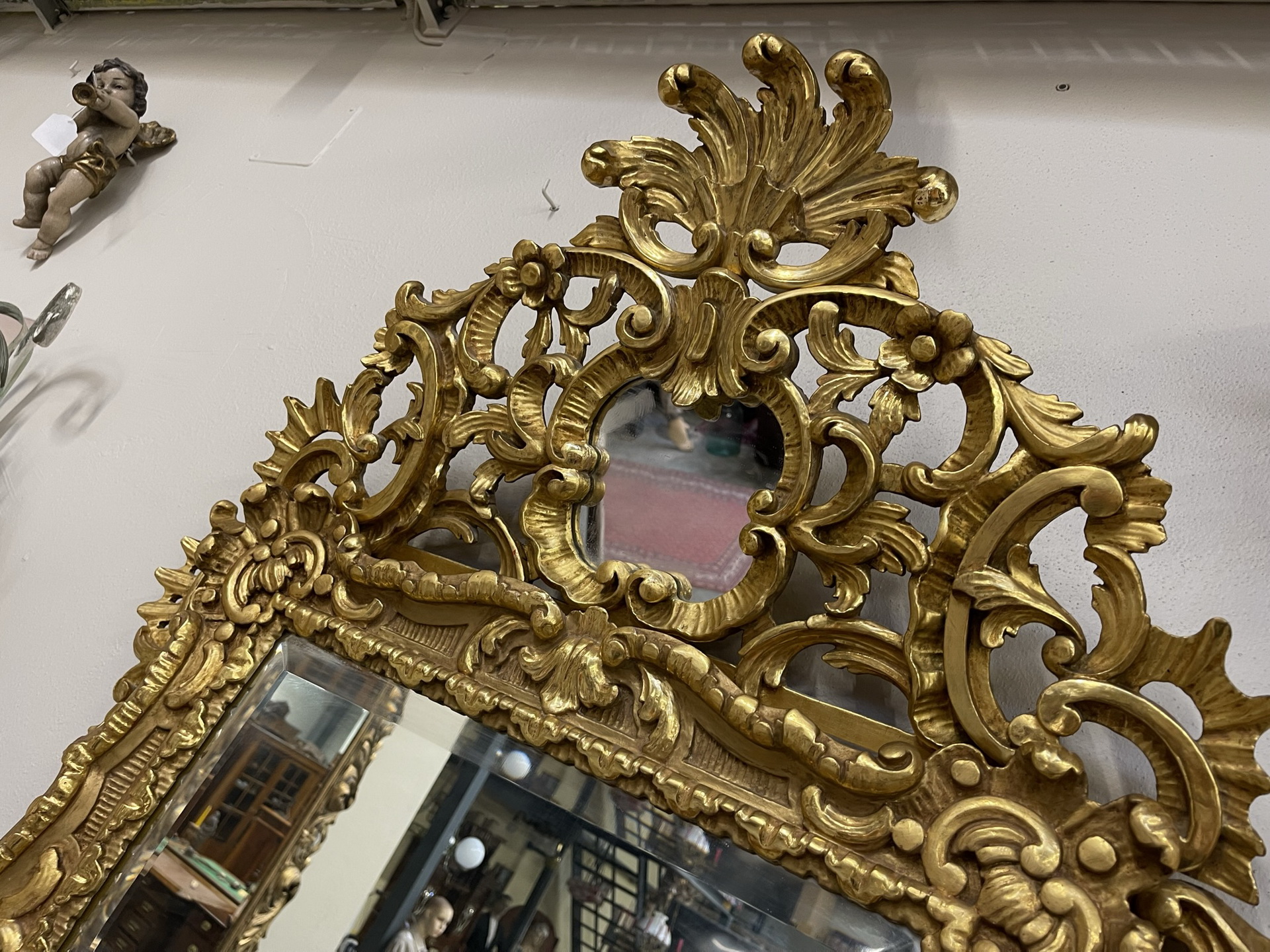 Biedermeier-Barock_139ezpOW05kHk1Ue Florentinerspiegel Ritterspiegel Akanthusblattschnitzkunst i2089