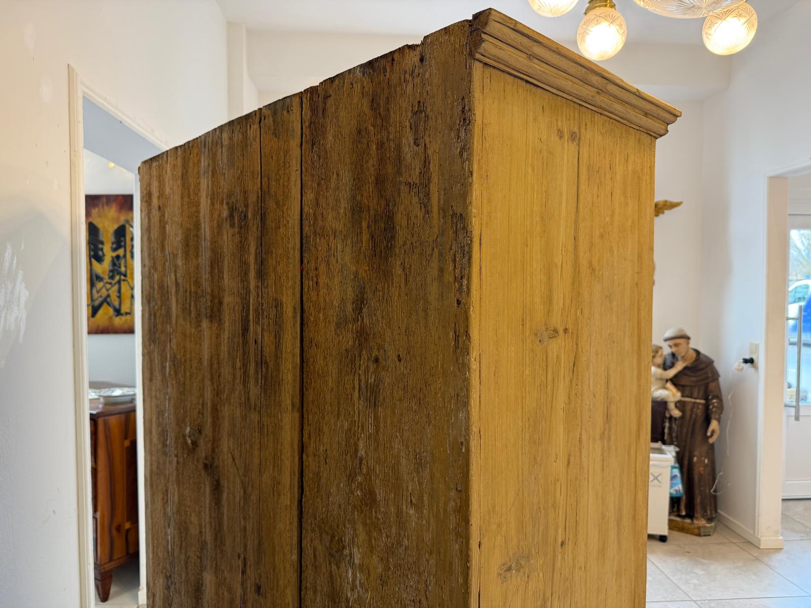 Originaler 1 türiger Bauernschrank Jugendstil Naturholzschrank Bauernstube G2338