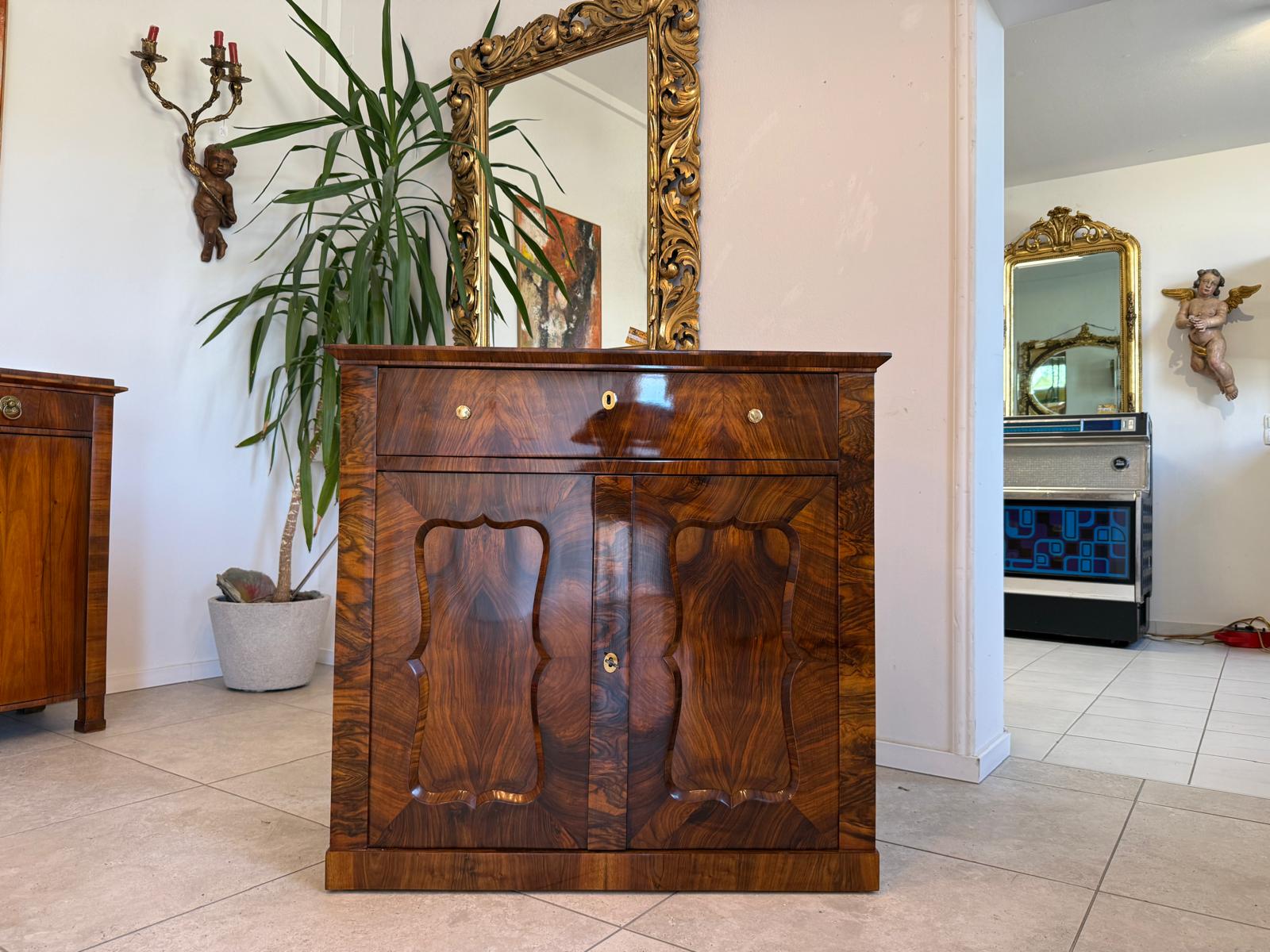 Biedermeier Trumeau Restauriert Antiquität Restauriert D2390