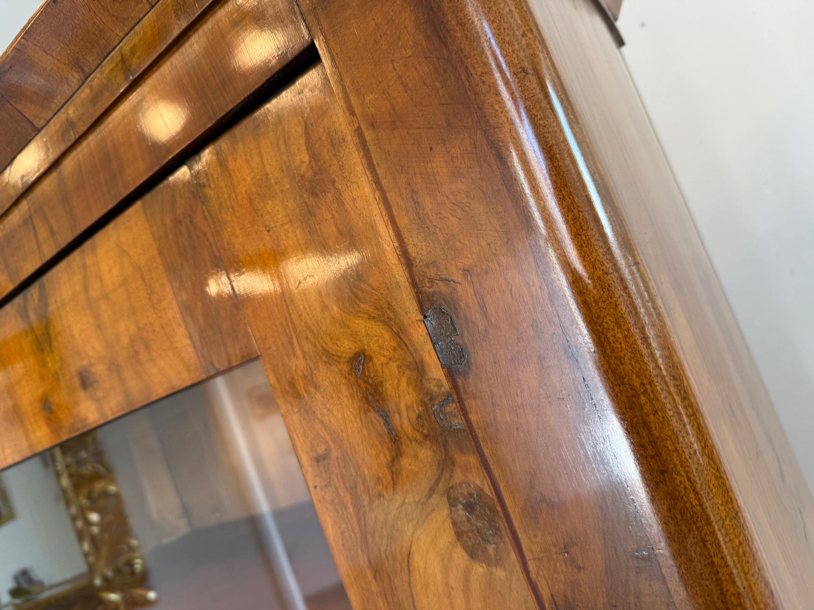 Antiquität Sale Biedermeier Vitrine Bücherschrank Nussholz G2212