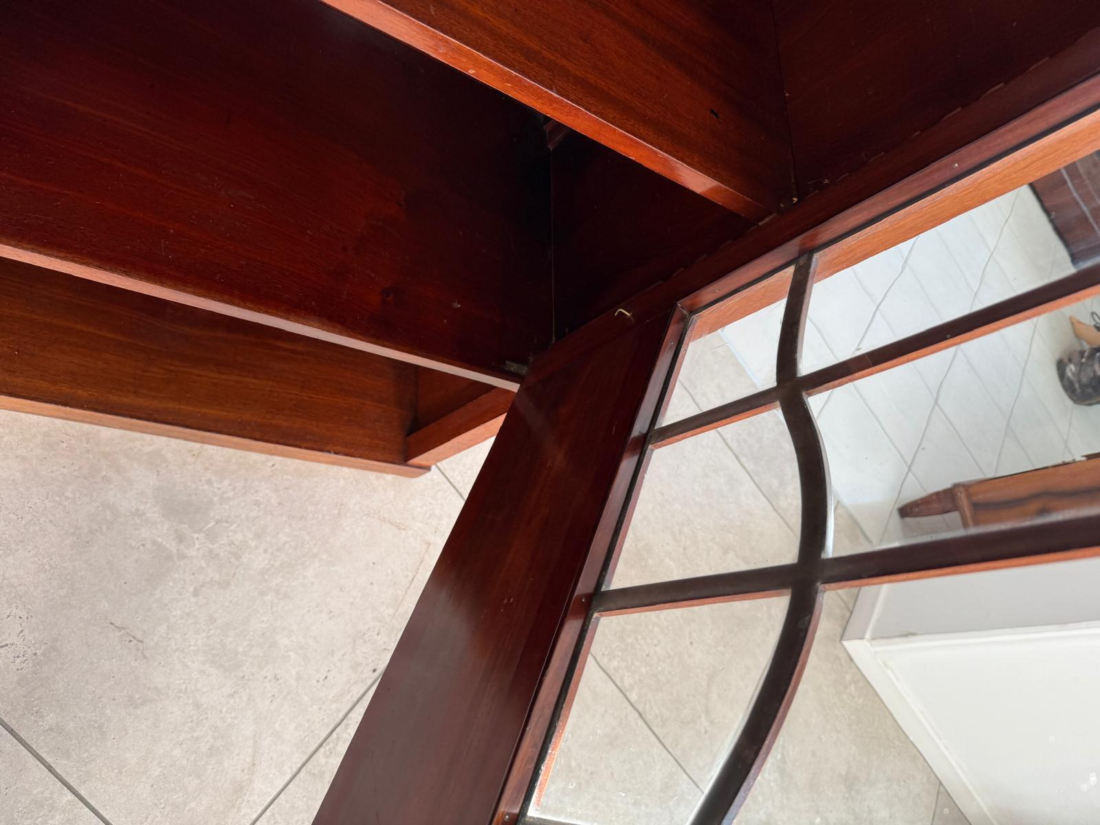 Originale Jugendstil Bücherschrank Vitrine Marketiert Antiquität G2187