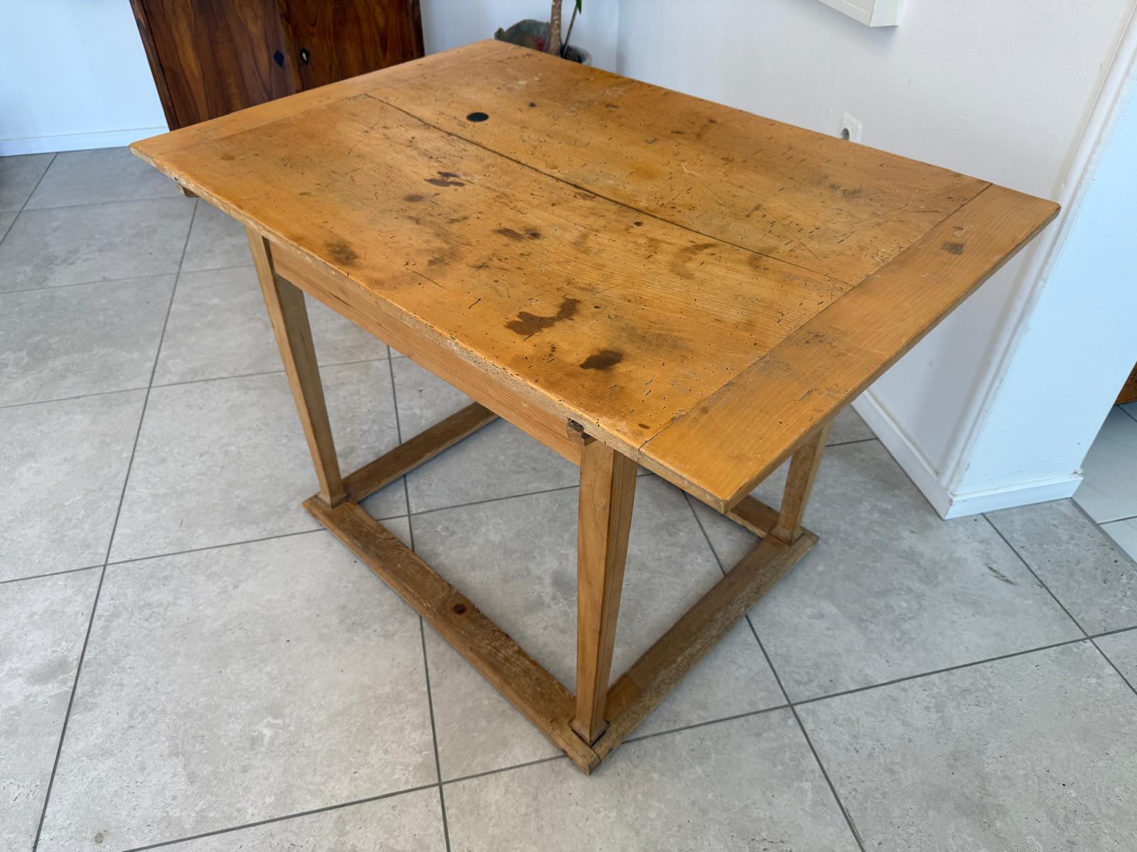 Biedermeier Bauerntisch Originalexemplar Fichtenholz Urig G1903