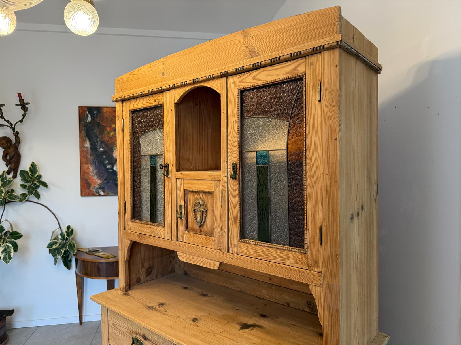 Originale Jugendstil Küchenbuffet Küchenschrank Küchenkredenz G2301