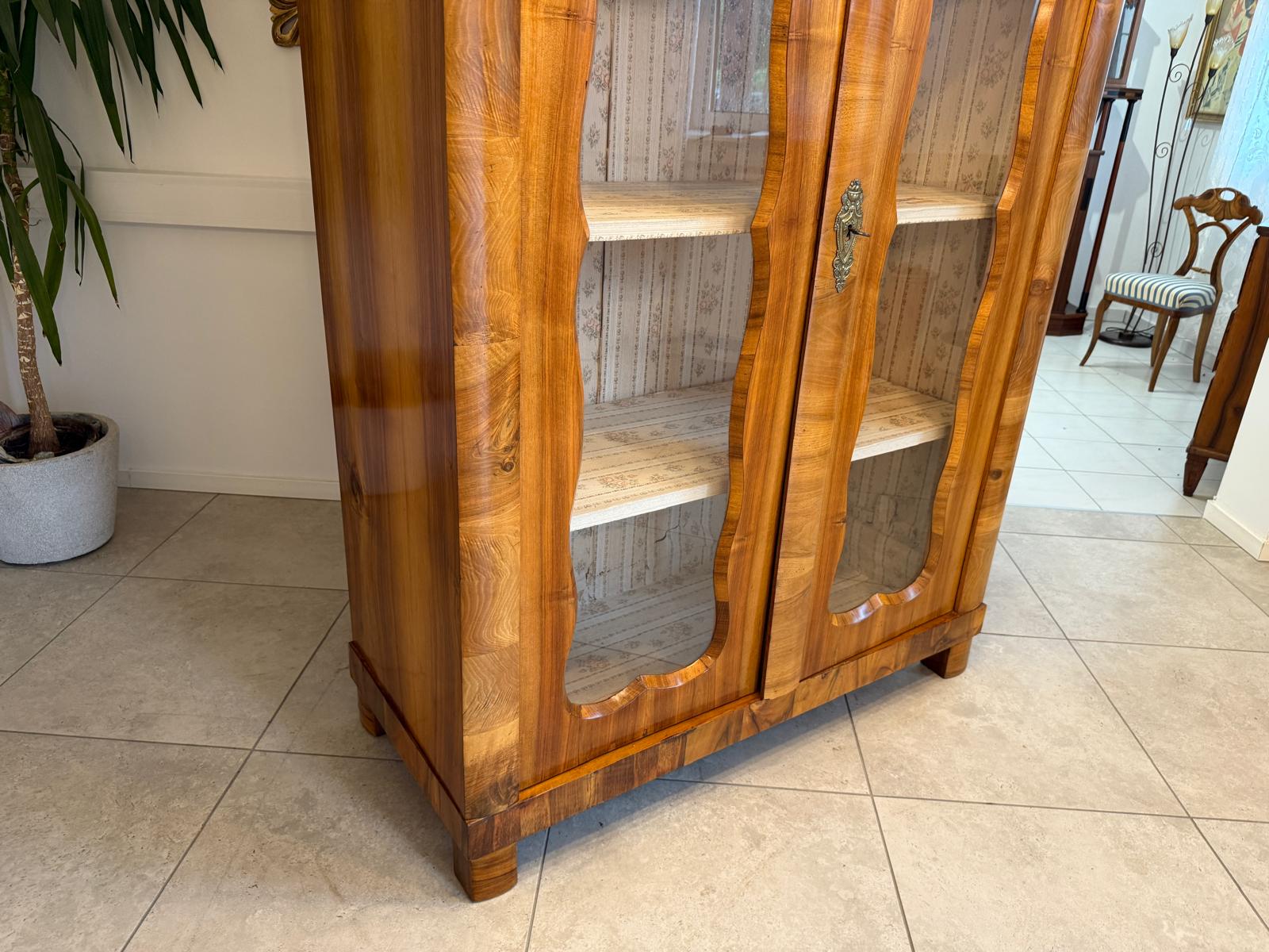 Antiquität Biedermeier Vitrine Bücherschrank Glasschrank Vitrine Antiquität G1807