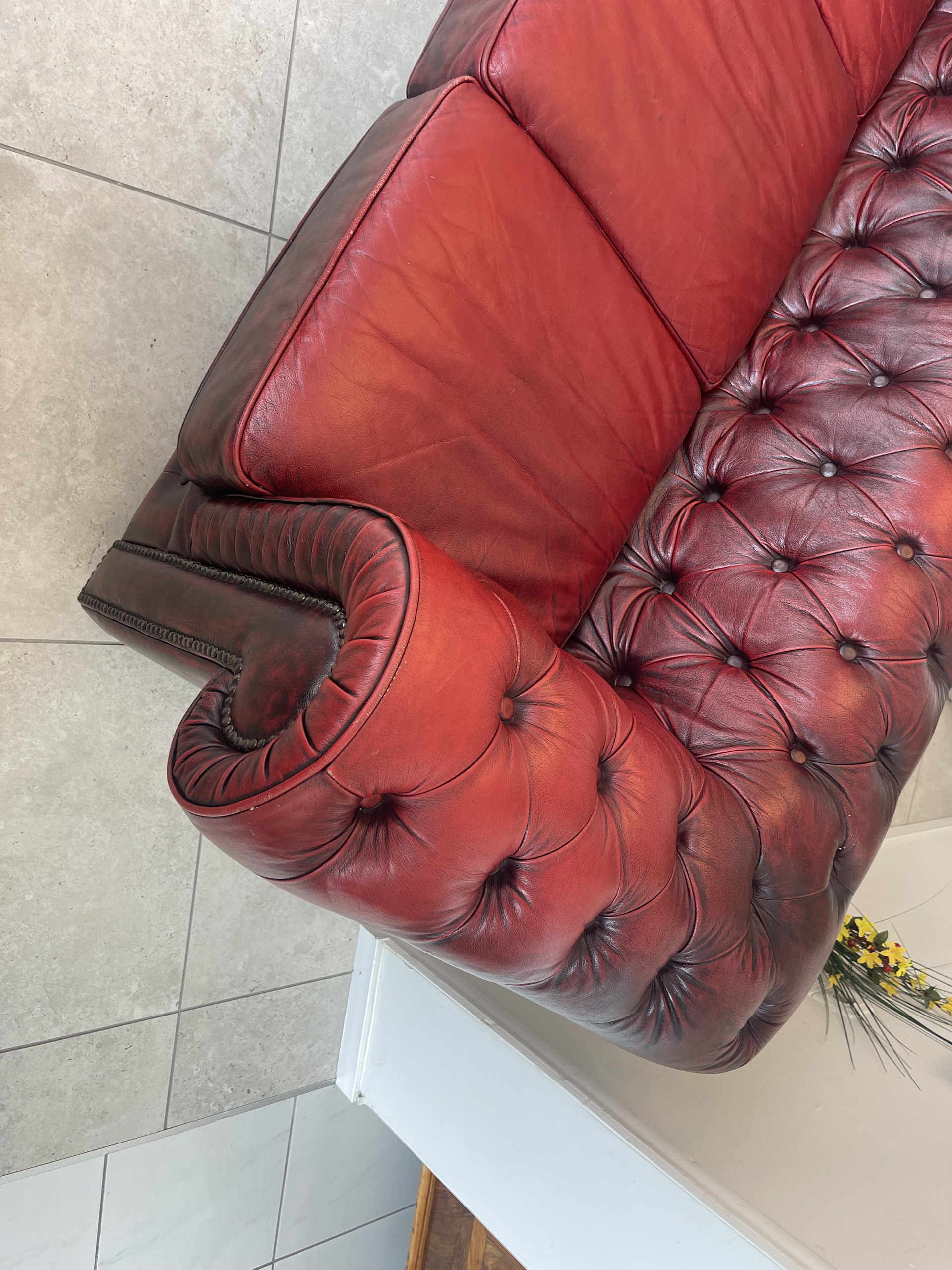 Chesterfield-75 Cult Chesterfield 3er Sofa Couch Clubsofa A4553