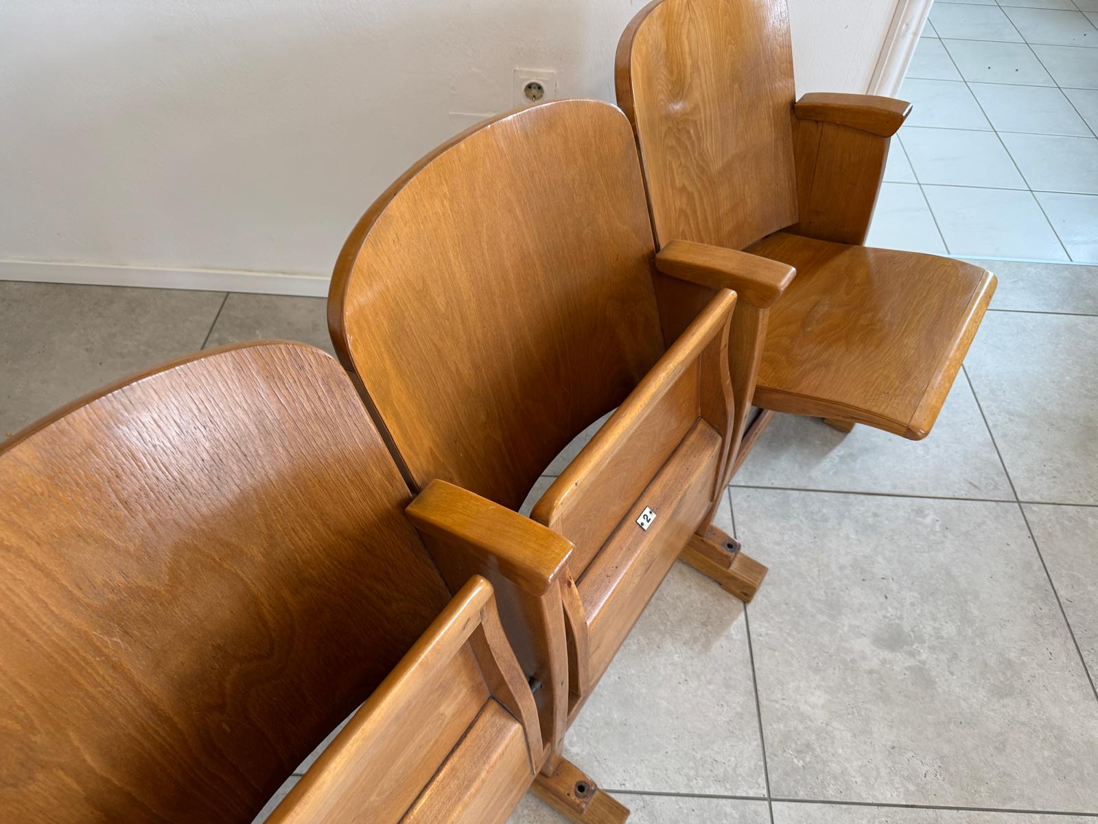 Originale Kinostuhlreihe Kinosessel 3er Set Klappstuhl D2628