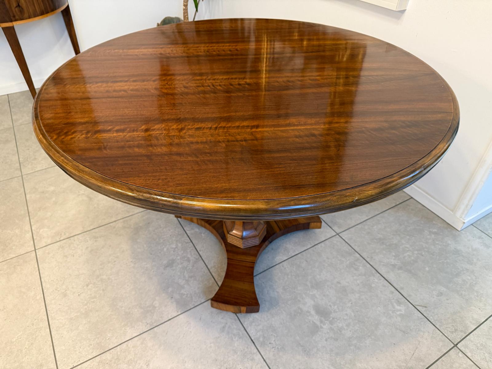 Spätbiedermeier Tischerl Beistelltisch Nähtisch Nussholz G2326