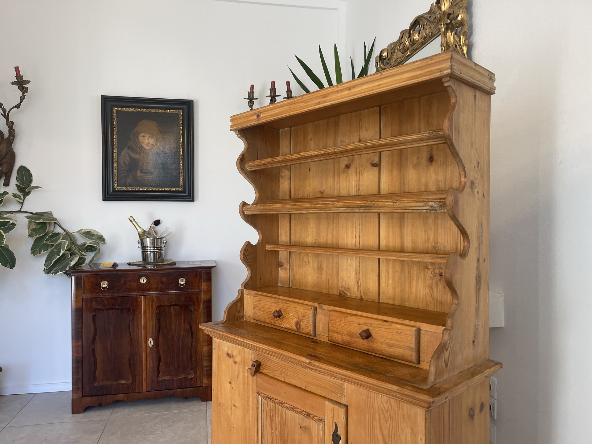 Bauernschrank-188 Bäuerliche Anrichte Etagere Kommode Kasterl B1949