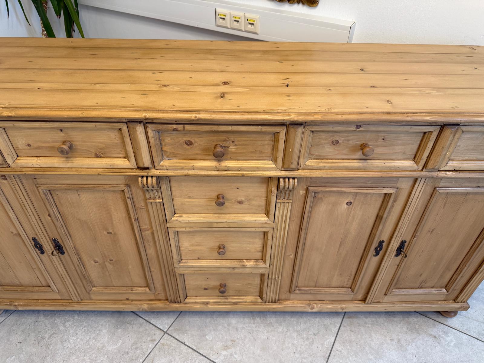 Massiver Apothekenschrank 8 Ladenkommode Ladenschrank Weichholz G2361