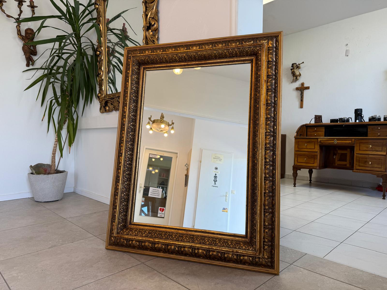 Vergoldeter Ritterspiegel Biedermeier Spiegel Traum Rahmen Antik G2166