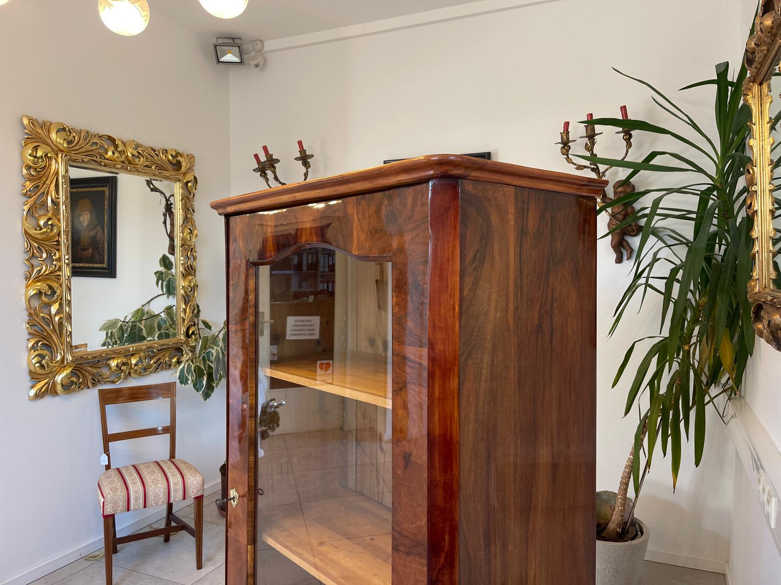 Restaurierte Biedermeier Vitrine Bücherschrank Glasschrank A5496