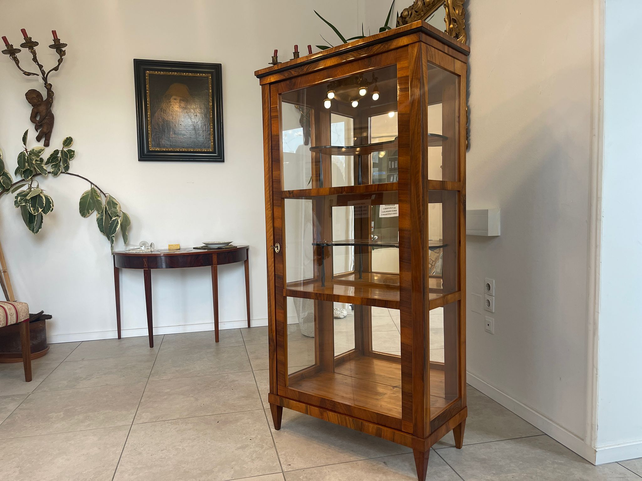 Antiquität Biedermeier Vitrine Bücherschrank A5153