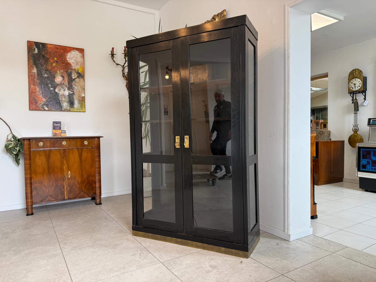 Jugendstil Vitrine / Bücherschrank/ Antiquität / Originalstück D2352