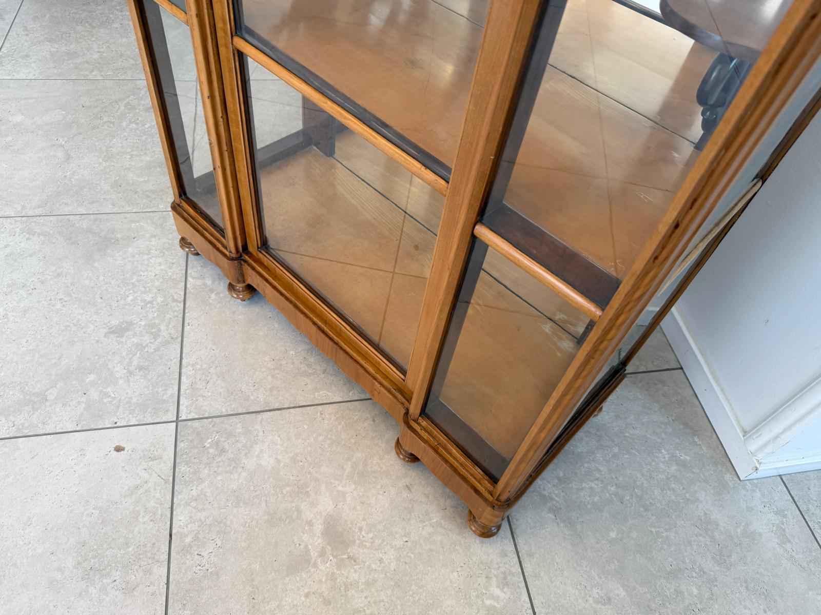 SALE Authentische Biedermeier Vitrine Bücherschrank Sammlervitrine Antiquität G1955