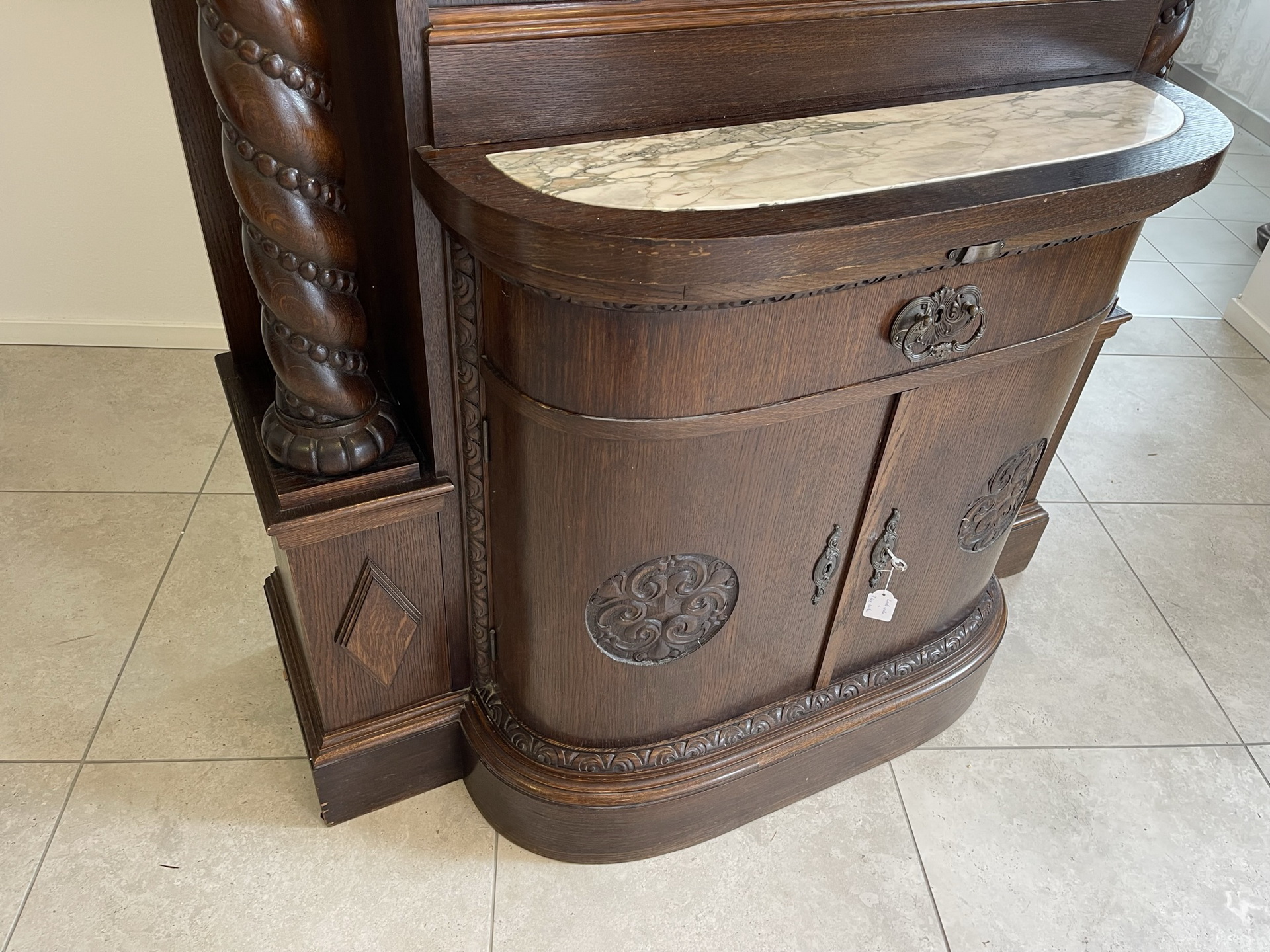 antiquitaeten_89 Originales Historismus Aufsatzbuffet Altarschrank B1533