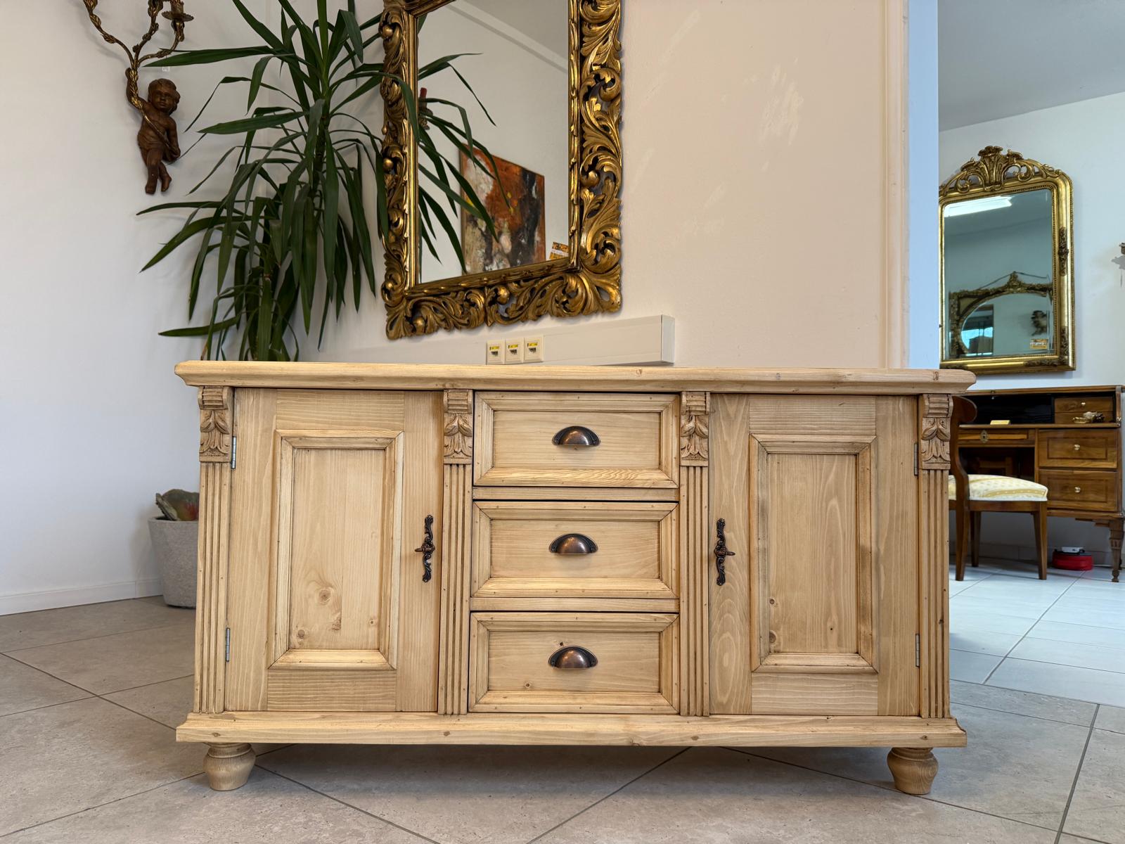 Apothekenschrank 3 Ladenkommode Ladenschrank Weichholz G2306