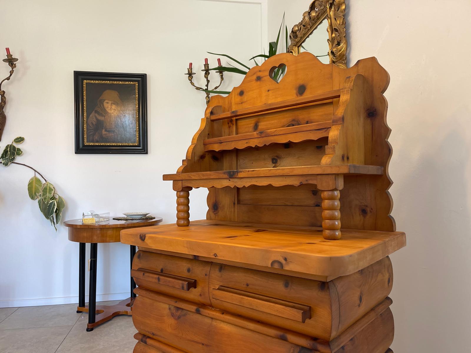 Zirbenholz Anrichte Kommode Bauernmöbel mit Etagere G1272
