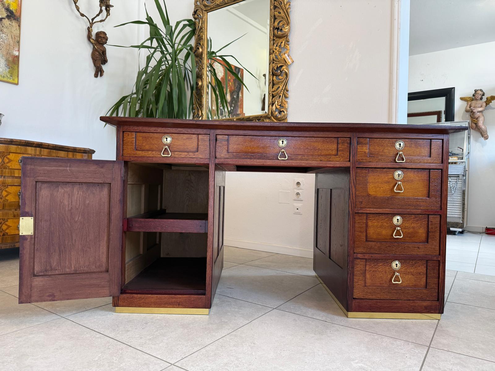 Jugendstil Schreibtisch Sekretär Freisteher Antiquität D2602