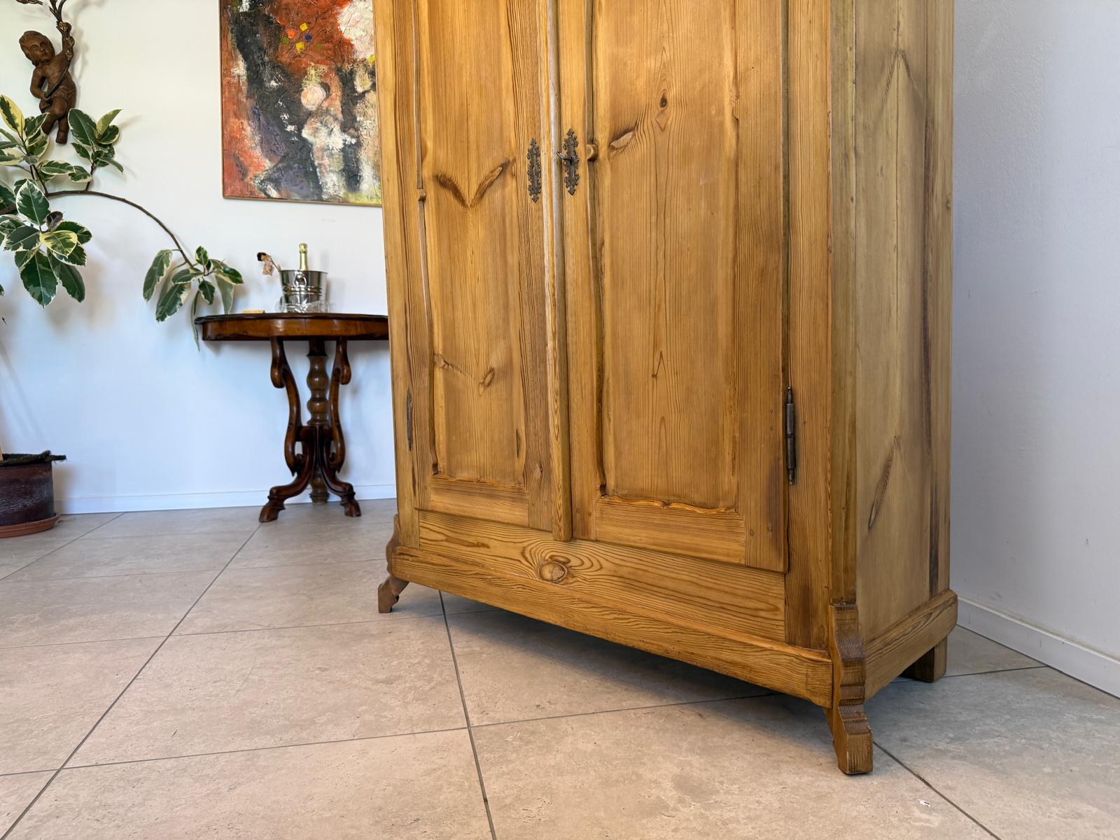 Bauernschrank Kleiderschrank Naturholz Landhausschrank Antik Weichholz G1791