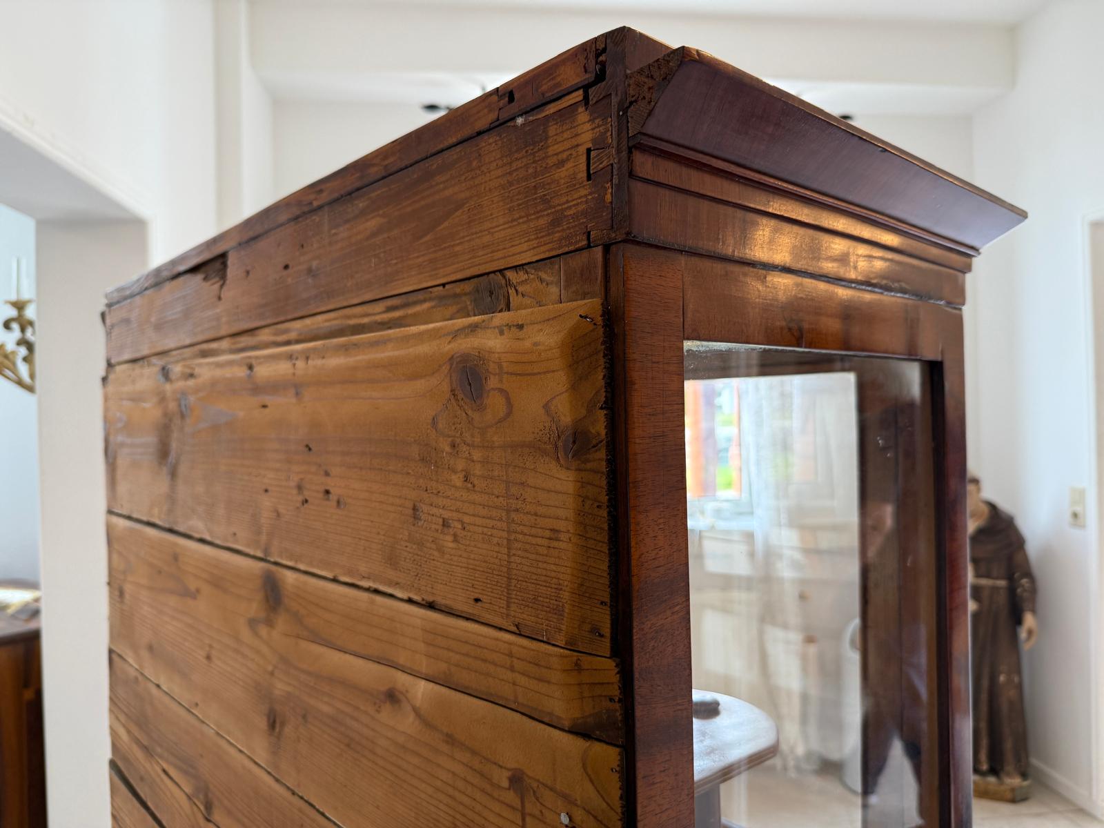 Restaurierte Stilvitrine Biedermeier Glasschrank Bücherschrank G2014