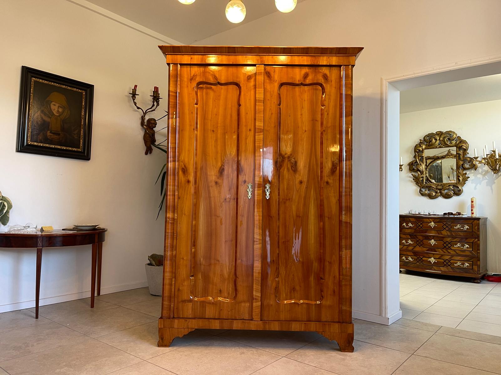 d79ef9fe-d813-474b-a71f-5c5f7227252f Sale Original Biedermeier Schrank Kasten Restauriert Kirschholz A5109
