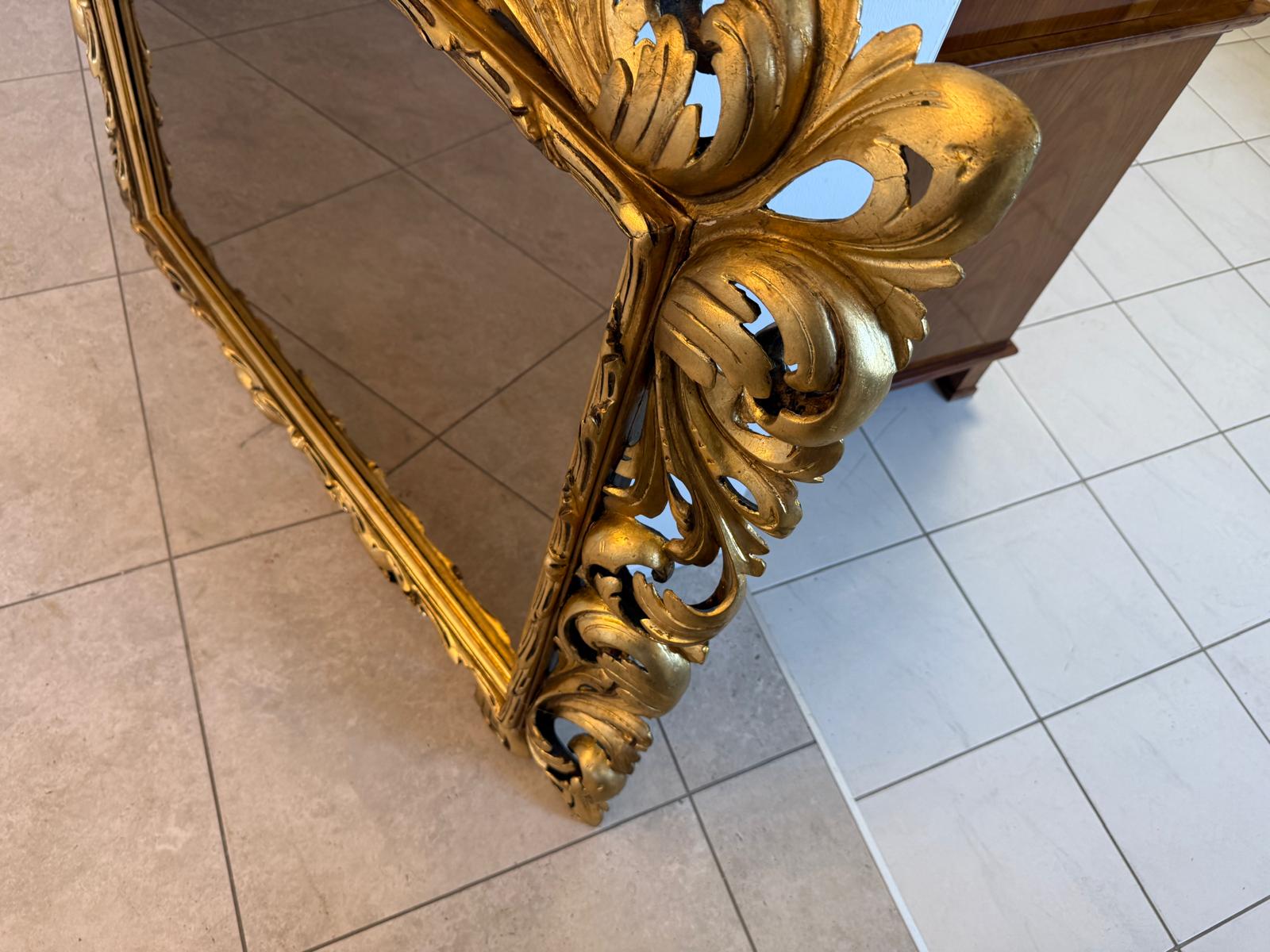 SALE Florentiner Spiegel Akanthusblattschnitzkunst Holzschnitzkunst Traum G2405