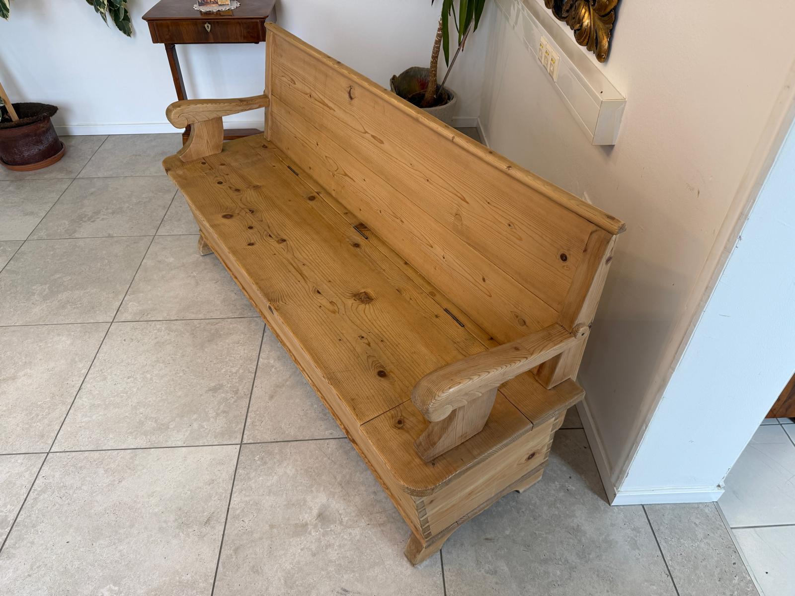 Antike Jugendstil Truhenbank Landhausbank Küchenbank breite 183cm D1221