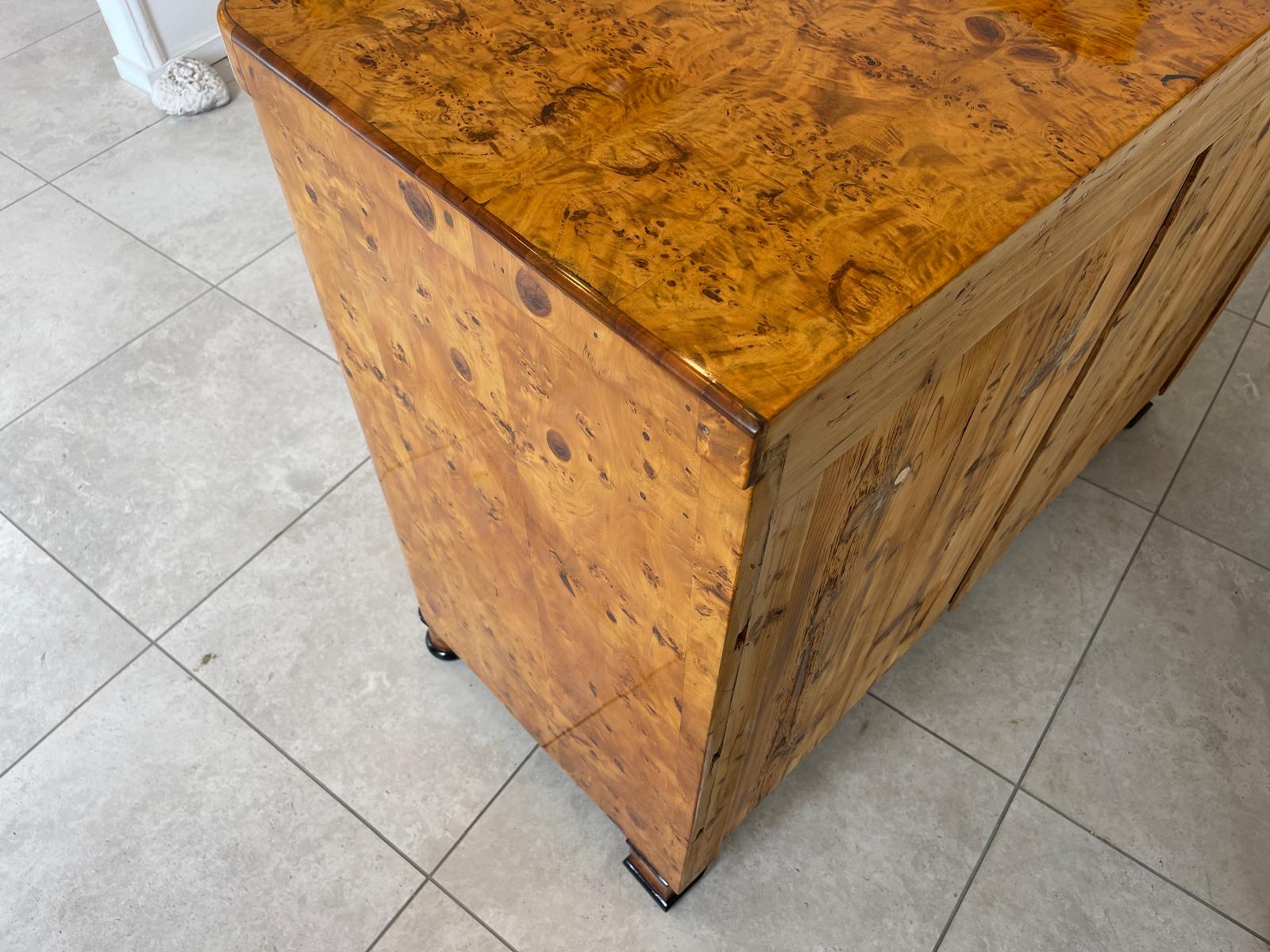 Restaurierte Biedermeier Schreibkommode Sekretär Pappelholz Antiquität G1747